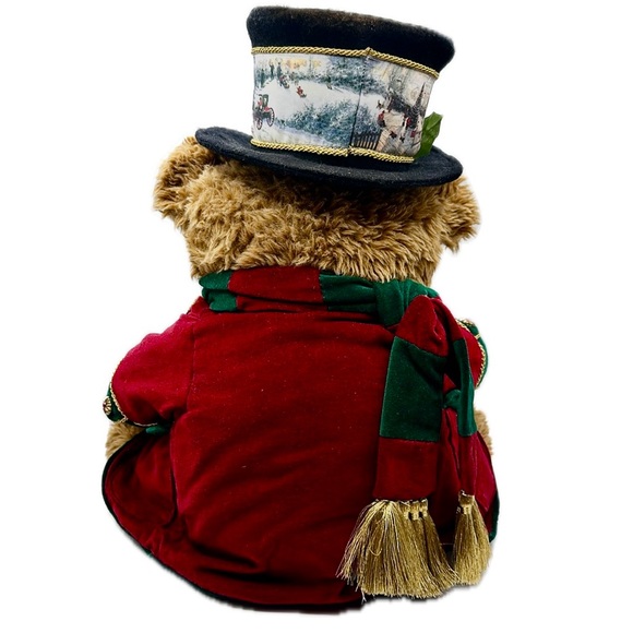 Thomas Kinkade Teddy Bear & Violin "A Musical Gathering" Holiday Music Playing - Picture 3 of 8